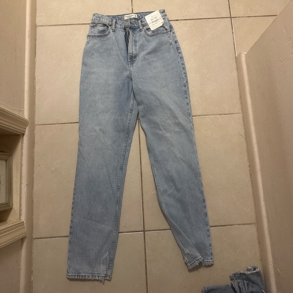 Abercrombie Curve Love Ultra Straight High Rise Jeans